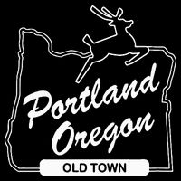 Pdx Portland Oregon Sign Old Town Portland Oregon Womens T-Shirt