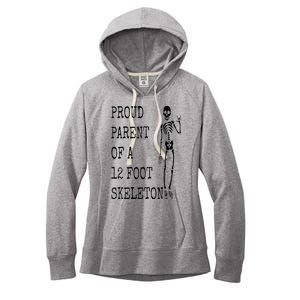 Proud parent of a 12 foot skeleton Women's Fleece Hoodie