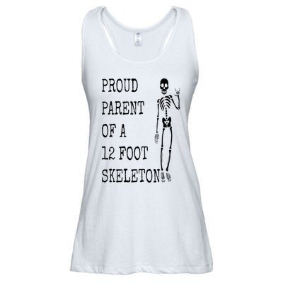 Proud parent of a 12 foot skeleton Ladies Essential Flowy Tank