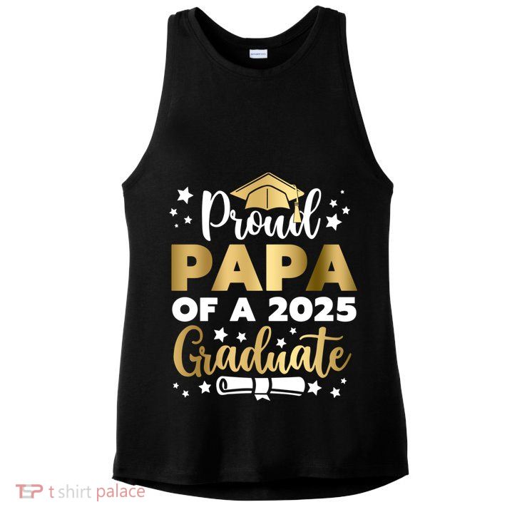 Proud Papa Of A 2025 Graduate Dad Senior 2025 Gift Ladies PosiCharge Tri-Blend Wicking Tank