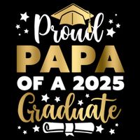 Proud Papa Of A 2025 Graduate Dad Senior 2025 Gift Drawstring Bag