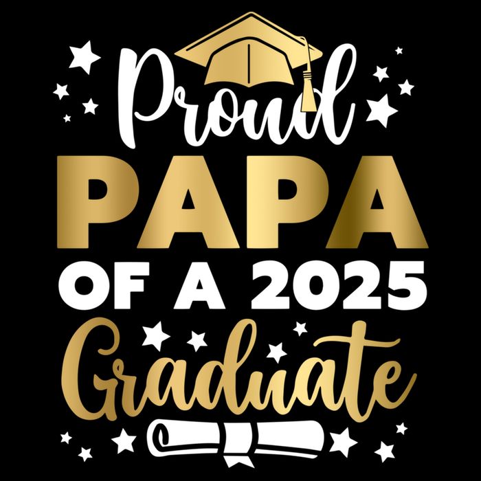Proud Papa Of A 2025 Graduate Dad Senior 2025 Gift Drawstring Bag