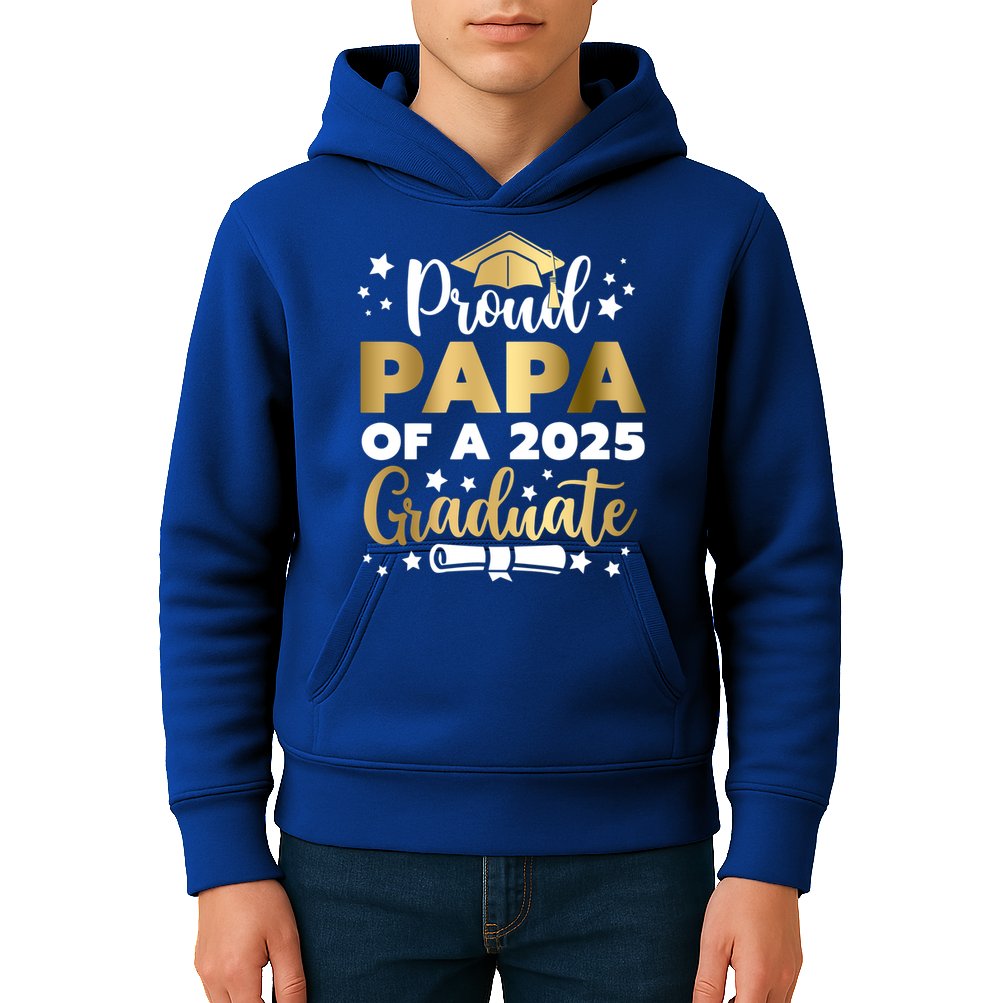 Proud Papa Of A 2025 Graduate Dad Senior 2025 Gift Kids Hoodie