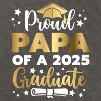Proud Papa Of A 2025 Graduate Dad Senior 2025 Gift Cotton Canvas Backpack