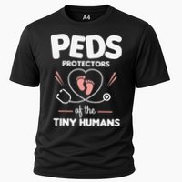 Peds Protectors Of The Tiny Humans Pediatrician Pediatrics Cooling Performance Crew T-Shirt