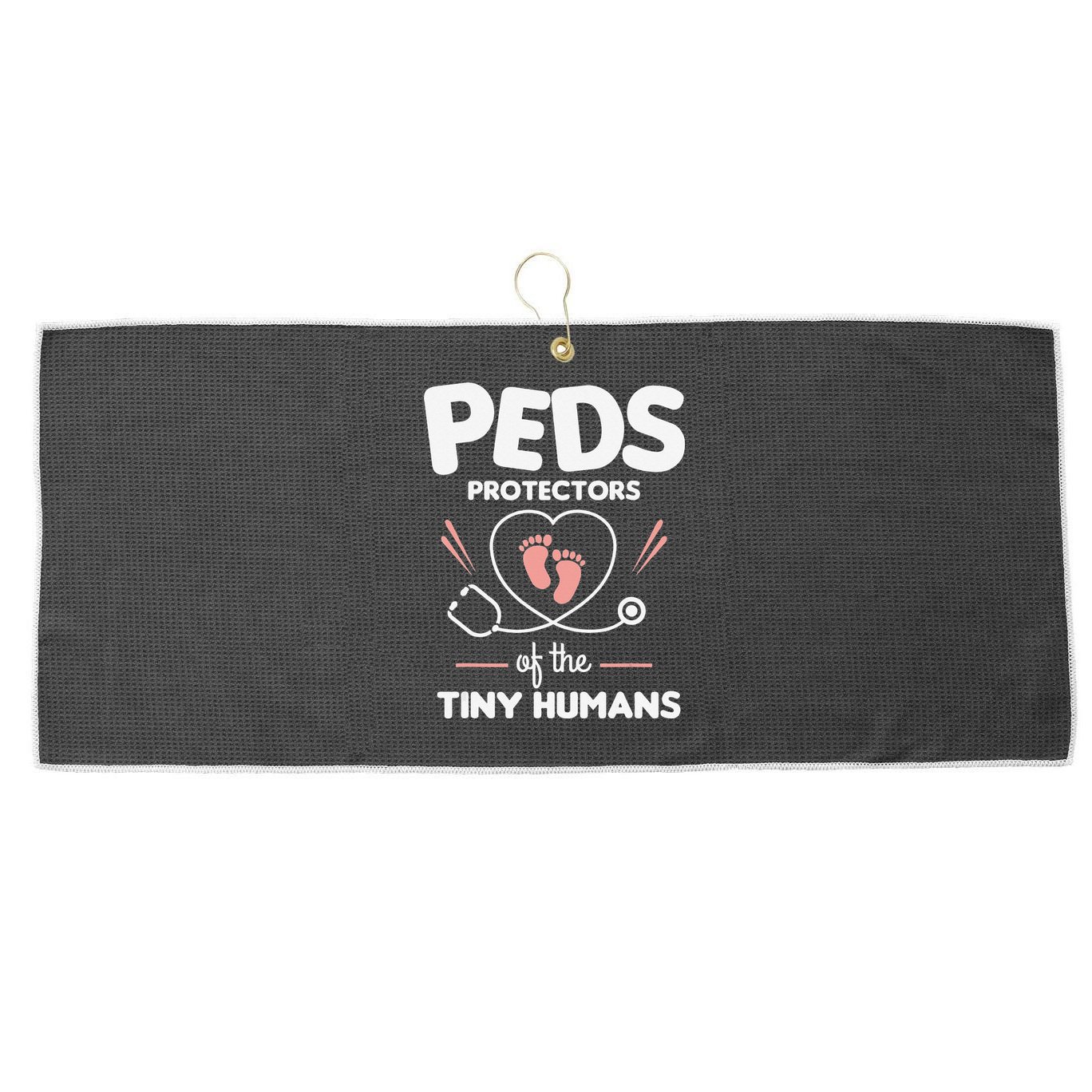 Peds Protectors Of The Tiny Humans Pediatrician Pediatrics Large Microfiber Waffle Golf Towel