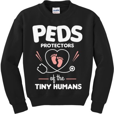Peds Protectors Of The Tiny Humans Pediatrician Pediatrics Kids Sweatshirt