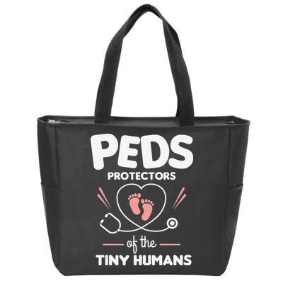 Peds Protectors Of The Tiny Humans Pediatrician Pediatrics Zip Tote Bag