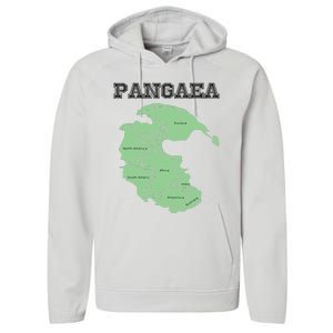 Pangaea Pangea One Continent World Earth Graphic Performance Fleece Hoodie