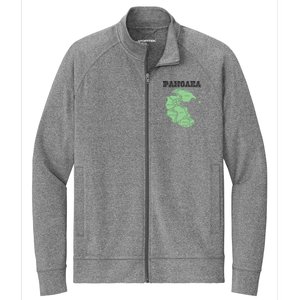 Pangaea Pangea One Continent World Earth Graphic Stretch Full-Zip Cadet Jacket