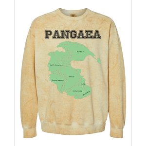 Pangaea Pangea One Continent World Earth Graphic Colorblast Crewneck Sweatshirt