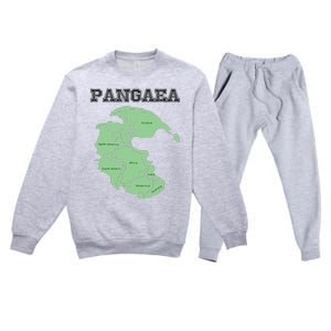 Pangaea Pangea One Continent World Earth Graphic Premium Crewneck Sweatsuit Set