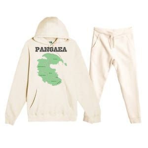 Pangaea Pangea One Continent World Earth Graphic Premium Hooded Sweatsuit Set