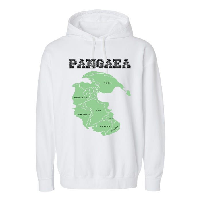 Pangaea Pangea One Continent World Earth Graphic Garment-Dyed Fleece Hoodie