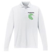 Pangaea Pangea One Continent World Earth Graphic Performance Long Sleeve Polo