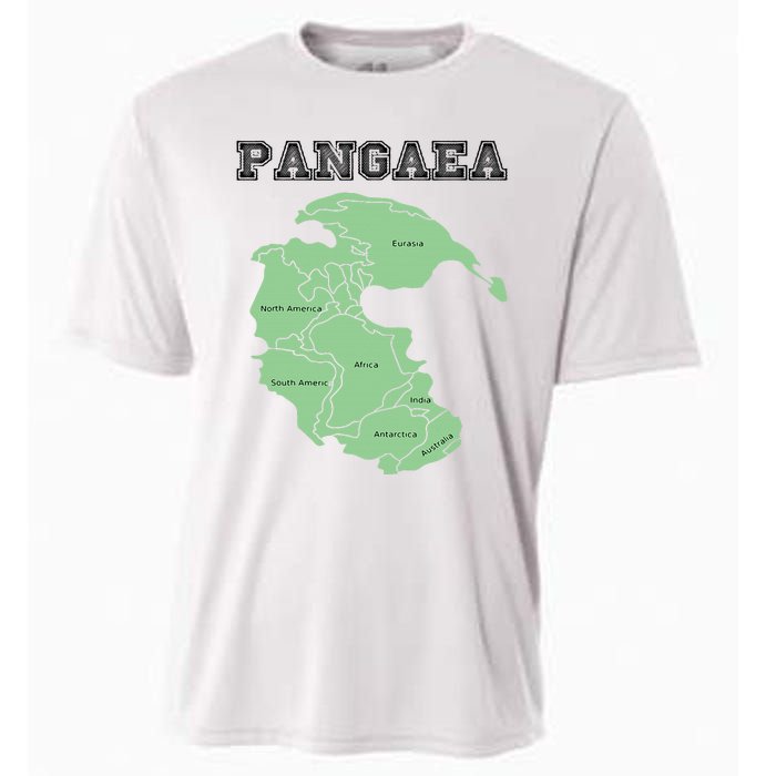 Pangaea Pangea One Continent World Earth Graphic Cooling Performance Crew T-Shirt