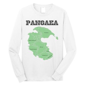 Pangaea Pangea One Continent World Earth Graphic Long Sleeve Shirt