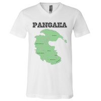 Pangaea Pangea One Continent World Earth Graphic V-Neck T-Shirt