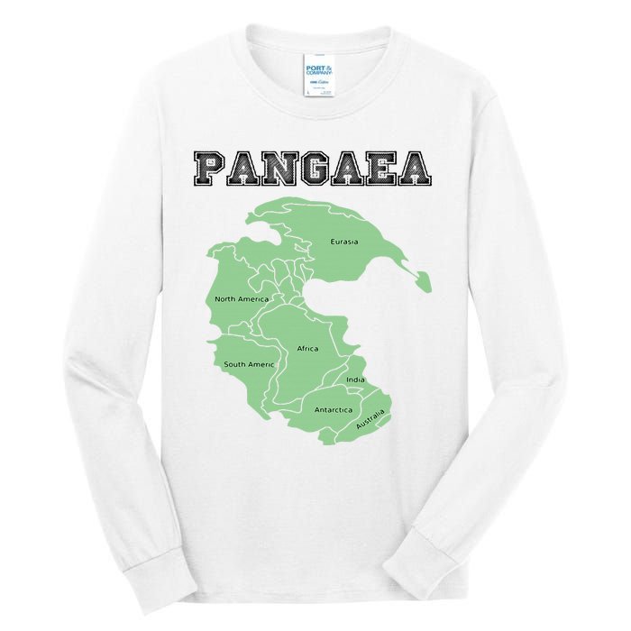 Pangaea Pangea One Continent World Earth Graphic Tall Long Sleeve T-Shirt