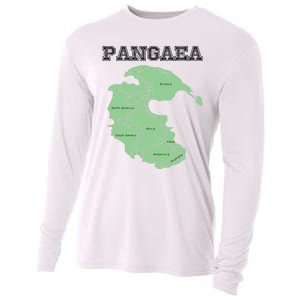 Pangaea Pangea One Continent World Earth Graphic Cooling Performance Long Sleeve Crew