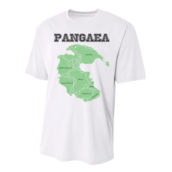 Pangaea Pangea One Continent World Earth Graphic Performance Sprint T-Shirt