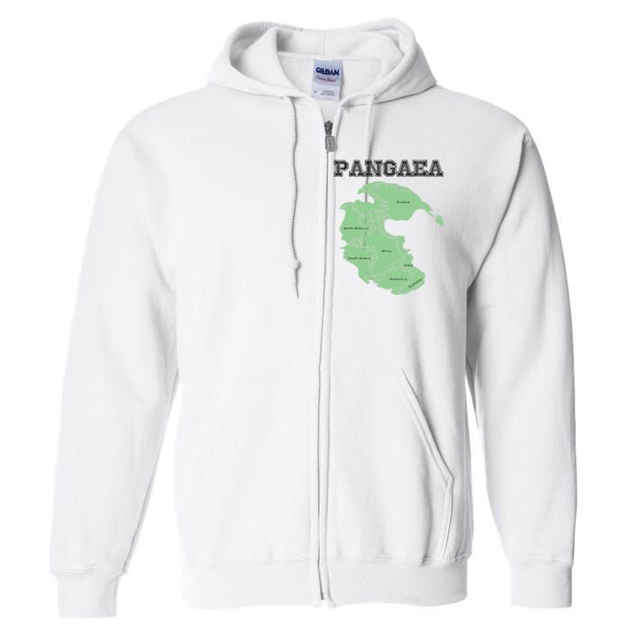 Pangaea Pangea One Continent World Earth Graphic Full Zip Hoodie