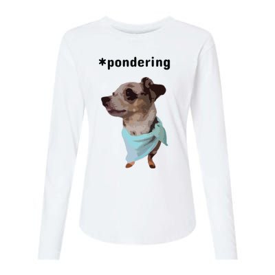 Pondering Womens Cotton Relaxed Long Sleeve T-Shirt