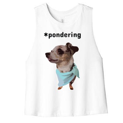 Pondering Women's Racerback Cropped Tank