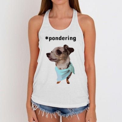 Pondering Women's Knotted Racerback Tank