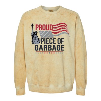 Proud Piece Of Garbage Funny Garbage Colorblast Crewneck Sweatshirt