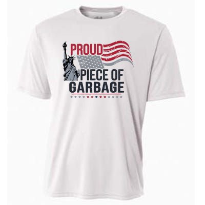 Proud Piece Of Garbage Funny Garbage Cooling Performance Crew T-Shirt