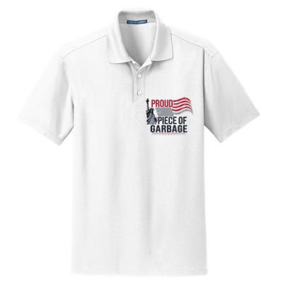 Proud Piece Of Garbage Funny Garbage Dry Zone Grid Polo