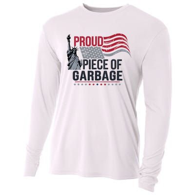 Proud Piece Of Garbage Funny Garbage Cooling Performance Long Sleeve Crew