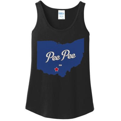 Pee Pee Ohio OH Map Ladies Essential Tank