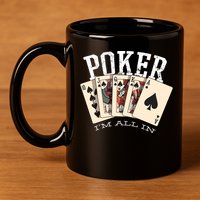 Poker 11oz C Handle Ceramic Mug