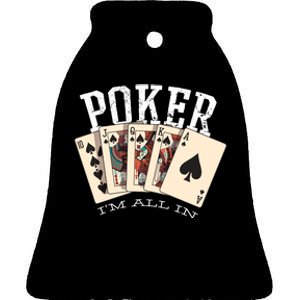 Poker Ceramic Bell Ornament