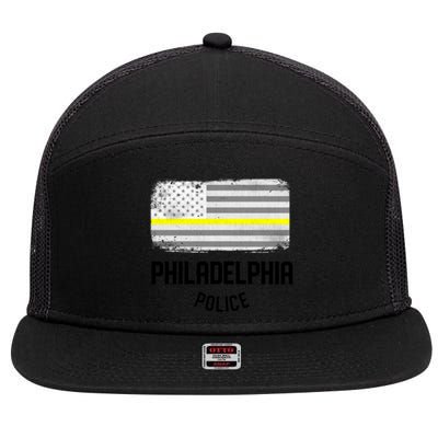 Philadelphia Police Officer Pennsylvania Police Gift 7 Panel Mesh Trucker Snapback Hat