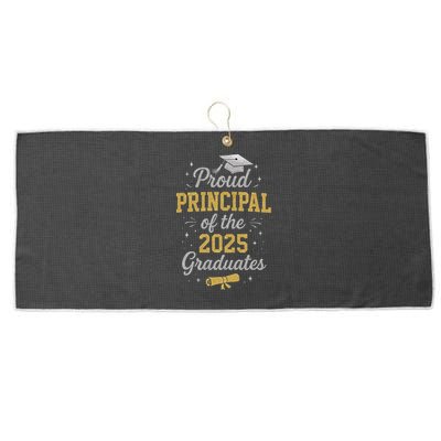 Proud Principle Of The 2025 Graduates Senior Graduation Large Microfiber Waffle Golf Towel
