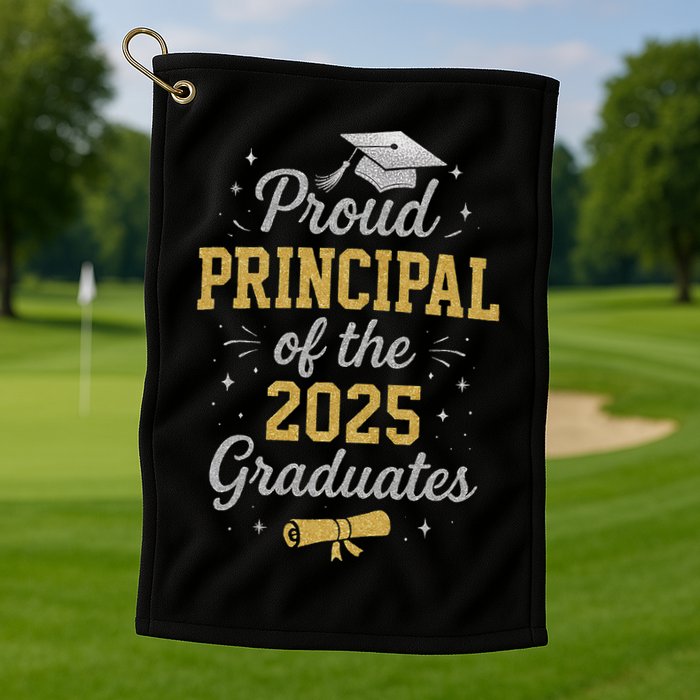 Proud Principle Of The 2025 Graduates Senior Graduation Golf Towel