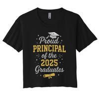 Proud Principle Of The 2025 Graduates Senior Graduation Women's Crop Top Tee