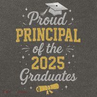 Proud Principle Of The 2025 Graduates Senior Graduation Cotton Canvas Backpack
