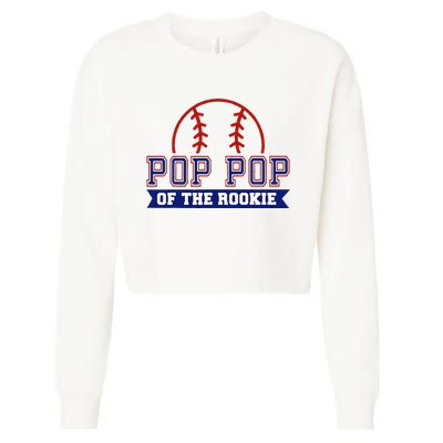 Pop Pop Of Rookie 1st Birthday Baseball Theme Matching Party Cropped Pullover Crew