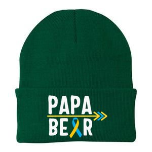 Proud Papa Of Down Syndrome Warrior Awareness Trisomy 21 Knit Cap Winter Beanie