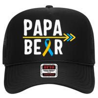 Proud Papa Of Down Syndrome Warrior Awareness Trisomy 21 High Crown Mesh Back Trucker Hat