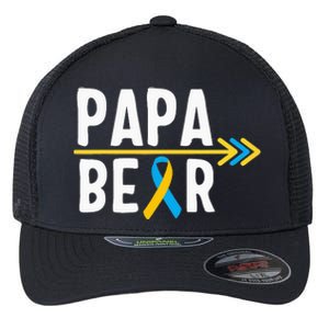 Proud Papa Of Down Syndrome Warrior Awareness Trisomy 21 Flexfit Unipanel Trucker Cap