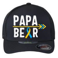 Proud Papa Of Down Syndrome Warrior Awareness Trisomy 21 Flexfit Unipanel Trucker Cap