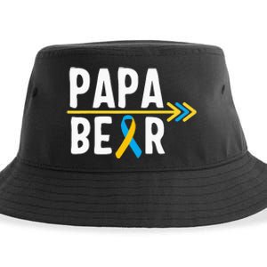 Proud Papa Of Down Syndrome Warrior Awareness Trisomy 21 Sustainable Bucket Hat