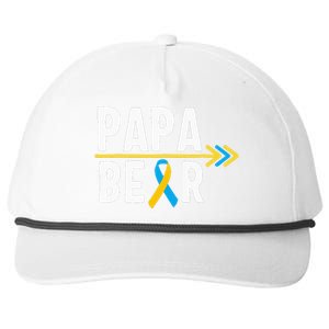 Proud Papa Of Down Syndrome Warrior Awareness Trisomy 21 Snapback Five-Panel Rope Hat