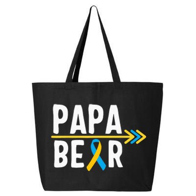 Proud Papa Of Down Syndrome Warrior Awareness Trisomy 21 25L Jumbo Tote