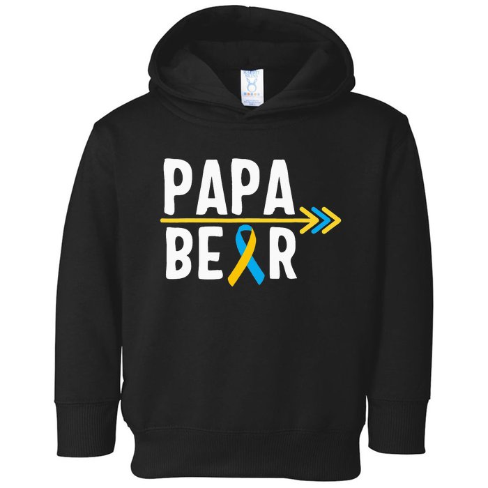 Proud Papa Of Down Syndrome Warrior Awareness Trisomy 21 Toddler Hoodie